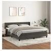 Image de Boxspring met matras fluweel donkergrijs 160x200 cm3130968