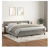 Image de Boxspring met matras fluweel lichtgrijs 200x200 cm3130979