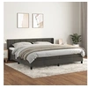Image de Boxspring met matras fluweel donkergrijs 200x200 cm3130980