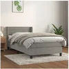 Image de Boxspring met matras fluweel lichtgrijs 90x200 cm3130997