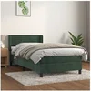 Image de Boxspring met matras fluweel donkergroen 90x200 cm3131000