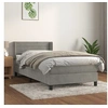 Image de Boxspring met matras fluweel lichtgrijs 100x200 cm3131003
