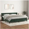 Image de Boxspring met matras fluweel donkergroen 200x200 cm3131042