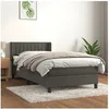 Image de Boxspring met matras fluweel donkergrijs 90x200 cm3131058