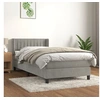 Image de Boxspring met matras fluweel lichtgrijs 100x200 cm3131063
