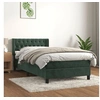 Image de Boxspring met matras fluweel donkergroen 100x200 cm3131126
