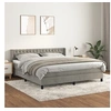 Image de Boxspring met matras fluweel lichtgrijs 160x200 cm3131147