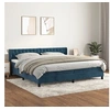 Image de Boxspring met matras fluweel donkerblauw 200x200 cm3131163