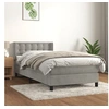 Image de Boxspring met matras fluweel lichtgrijs 90x200 cm3131177