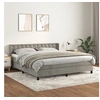 Image de Boxspring met matras fluweel lichtgrijs 160x200 cm3131207