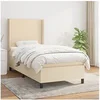 Image de Boxspring met matras stof cràmekleurig 90x190 cm3131238