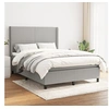 Image de Boxspring met matras stof lichtgrijs 140x200 cm3131273