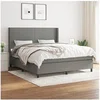 Image de Boxspring met matras stof donkergrijs 180x200 cm3131290