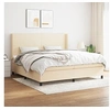 Image de Boxspring met matras stof crï¿½mekleurig 200x200 cm3131302