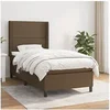 Image de Boxspring met matras stof donkerbruin 90x190 cm3131316