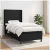 Image de Boxspring met matras stof zwart 100x200 cm3131331