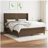 Image de Boxspring met matras stof donkerbruin 180x200 cm3131372