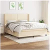 Image de Boxspring met matras stof cràmekleurig 180x200 cm3131374