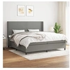 Image de Boxspring met matras stof donkergrijs 200x200 cm3131378