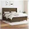 Image de Boxspring met matras stof donkerbruin 160x200 cm3131444