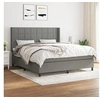 Image de Boxspring met matras stof donkergrijs 180x200 cm3131450