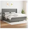 Image de Boxspring met matras stof donkergrijs 200x200 cm3131458