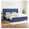 Image de Boxspring met matras stof blauw 200x200 cm3131463