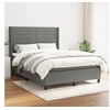 Image de Boxspring met matras stof donkergrijs 140x190 cm3131506