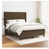 Image de Boxspring met matras stof donkerbruin 140x190 cm3131508
