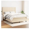 Image de Boxspring met matras stof cràmekleurig 140x190 cm3131510