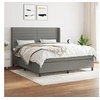 Image de Boxspring met matras stof donkergrijs 160x200 cm3131522