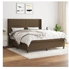 Image de Boxspring met matras stof donkerbruin 160x200 cm3131524