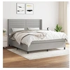 Image de Boxspring met matras stof lichtgrijs 180x200 cm3131529
