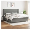 Image de Boxspring met matras stof donkergrijs 200x200 cm3131538