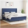 Image de Boxspring met matras stof blauw 200x200 cm3131543