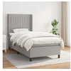 Image de Boxspring met matras stof lichtgrijs 100x200 cm3131569