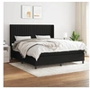 Image de Boxspring met matras stof zwart 160x200 cm3131603