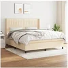 Image de Boxspring met matras stof cràmekleurig 180x200 cm3131614