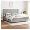 Image de Boxspring met matras stof lichtgrijs 200x200 cm3131617