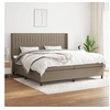 Image de Boxspring met matras stof taupe 200x200 cm3131621