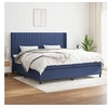 Image de Boxspring met matras stof blauw 200x200 cm3131623