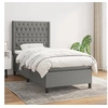 Image de Boxspring met matras stof donkergrijs 90x200 cm3131642