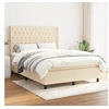 Image de Boxspring met matras stof cràmekleurig 140x190 cm3131670