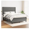Image de Boxspring met matras stof donkergrijs 140x200 cm3131674