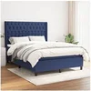 Image de Boxspring met matras stof blauw 140x200 cm3131679