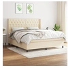 Image de Boxspring met matras stof cràmekleurig 160x200 cm3131686