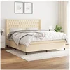 Image de Boxspring met matras stof cràmekleurig 180x200 cm3131694