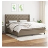 Image de Boxspring met matras stof taupe 200x200 cm3131701