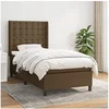 Image de Boxspring met matras stof donkerbruin 90x190 cm3131716