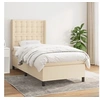 Image de Boxspring met matras stof cràmekleurig 90x200 cm3131726